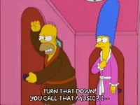 Knocking Homer Simpson GIF