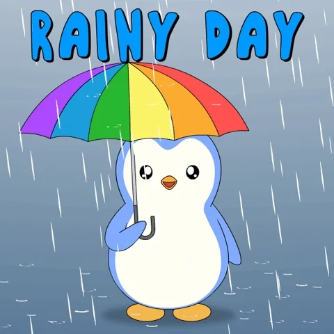Raining Rainy Day GIF by Pudgy Penguins