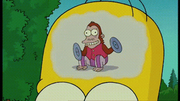 Thinking Monkey GIF by The Simpsons