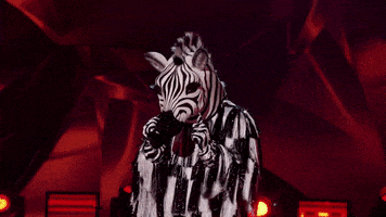 Zebra GIF by The Masked Dancer