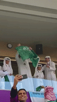Qatar Emir Wears Saudi Flag