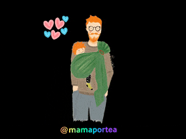 mamaportea bebe familia maternidad babywearing GIF