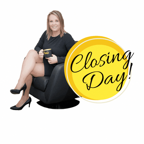 PlayfordRealEstate casual closing day drinking coffee white background GIF