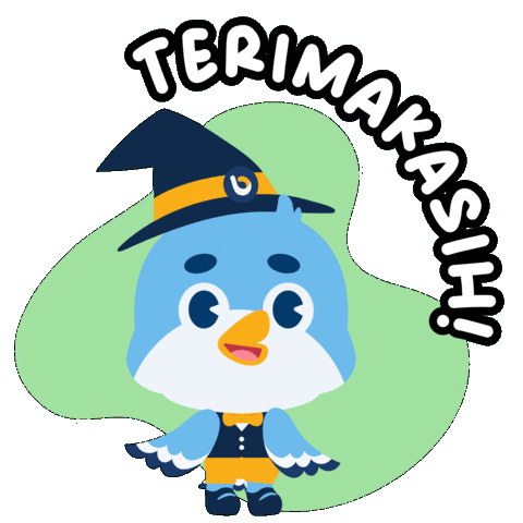 Thanks Owl Sticker by Accurate Indonesia