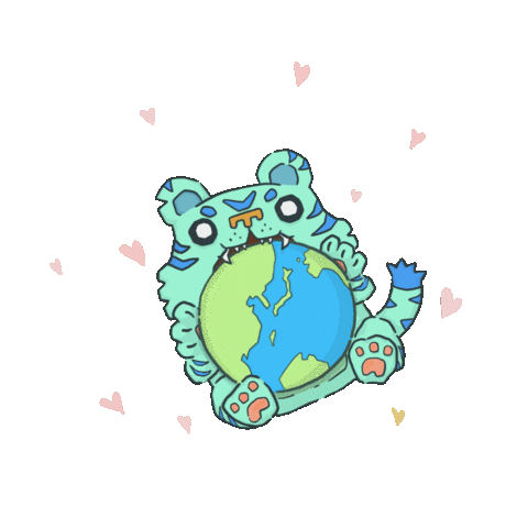 Cat Earth Sticker by Niufy