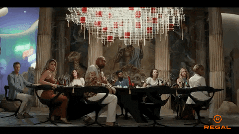 Dinner Table Glass Onion GIF by Regal - Find & Share on GIPHY