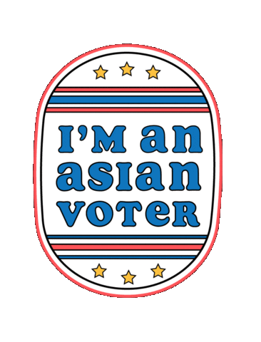 Asian American Sticker Sticker by Rock The Vote