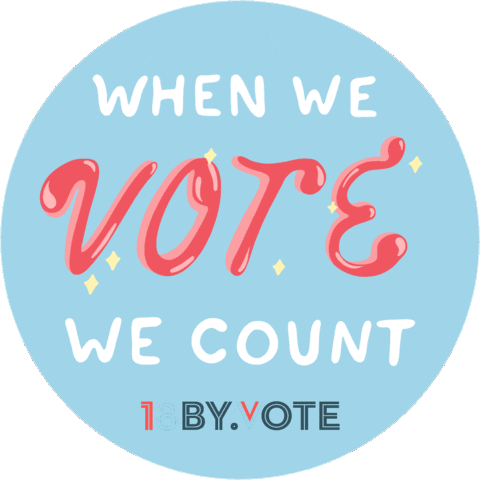 18by Vote Sticker