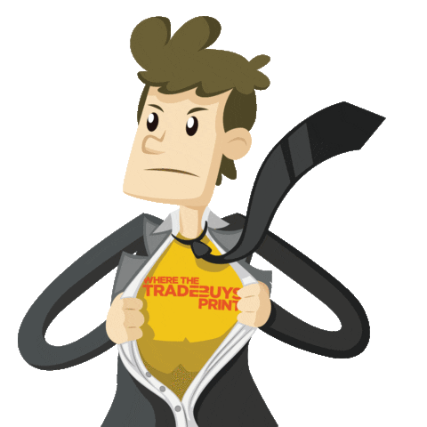 Superhero Print Sticker