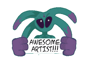 Awesome Artist Sticker by Doggygraphics
