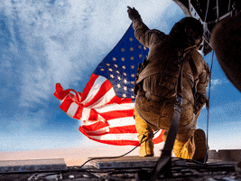 Flying American Flag GIF by California Army National Guard