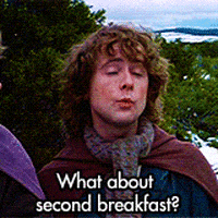 lord of the rings eating GIF