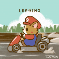 Mario Kart Puppy GIF by Lazy Corgi