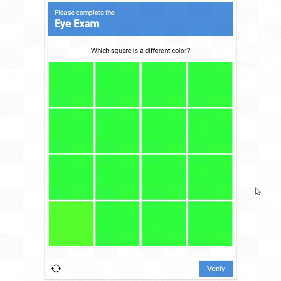 Green Square Captcha GIF