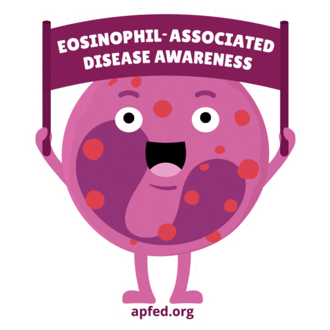 Magenta Eosinophil Sticker by APFED