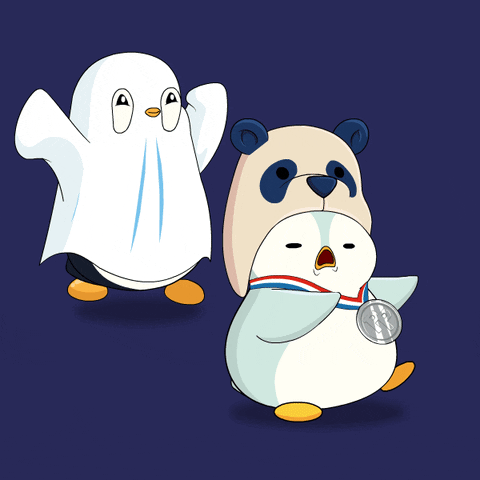 Chasing Trick Or Treat GIF by Pudgy Penguins