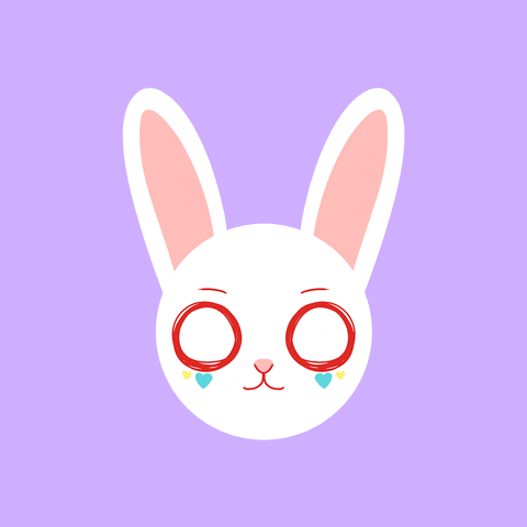 Blinking Easter Bunny GIF
