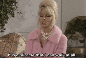 can't walk absolutely fabulous GIF