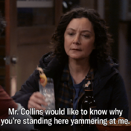 Yammering Sara Gilbert GIF by ABC Network