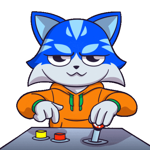 Cat Playing Sticker by Toshithecat