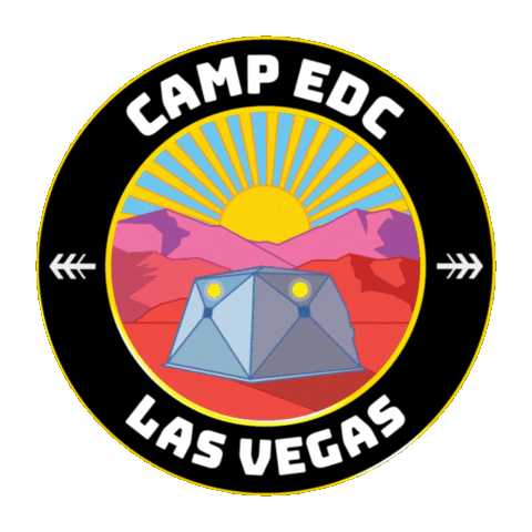 Edc Las Vegas Camp Sticker by Insomniac Events