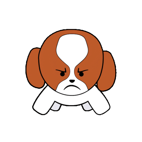 Angry Dogs Sticker by Qai Qai