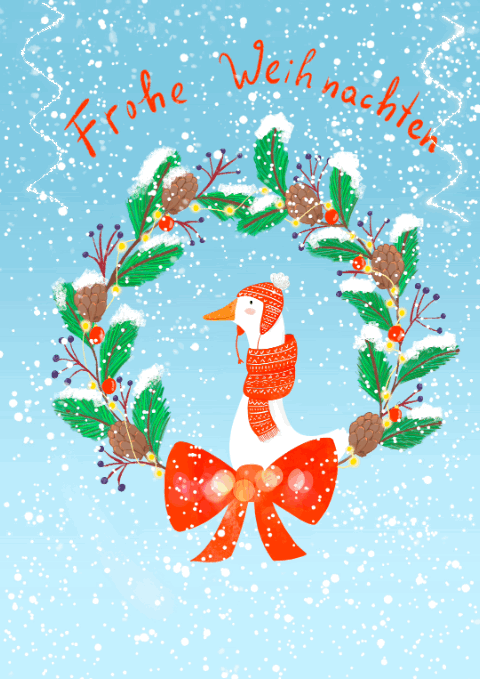 Merry Christmas Snow GIF