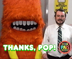 Thanks Pop GIF by PIZZA PALS PLAYZONE