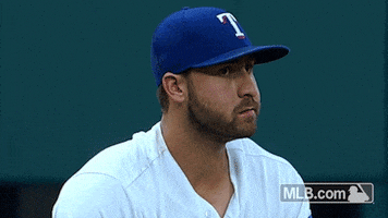 Texas Rangers Eye Roll GIF by MLB