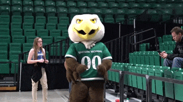 mascot swoop GIF by EMU Athletics