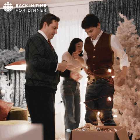 back in time for dinner christmas GIF by CBC