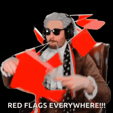 Be Cautious Red Flag GIF