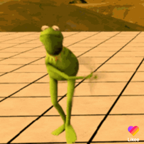 Muppets gif. Kermit has been edited to do the Carlton dance, and he hits it well, adding his own Kermit flare.  