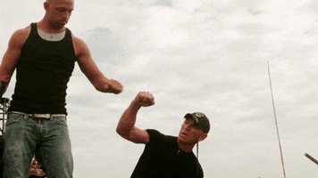 swamp people fist bump GIF by History UK