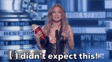 I Didnt Expect This Jennifer Lopez GIF by MTV Movie & TV Awards