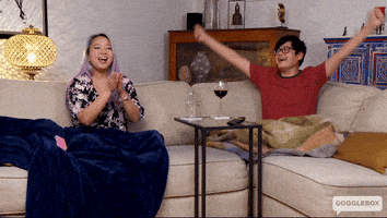Happy Clapping GIF by Gogglebox Australia