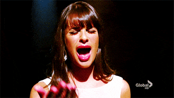 Lea Michele Singing GIF