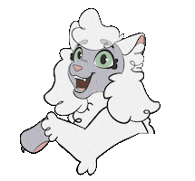 White Cat Sticker
