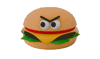 Angry Burger Sticker by wyattbertz