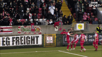 Celebrate Pick Me Up GIF by Cliftonville Football Club