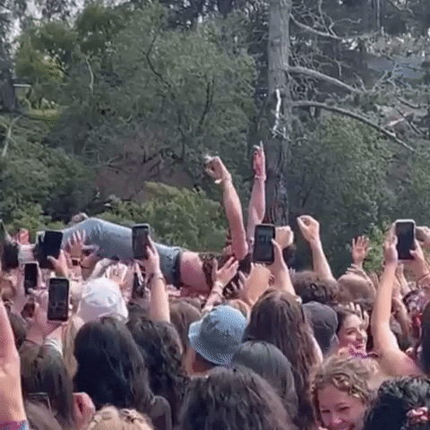 Live Music Crowd Surf GIF by Del Water Gap