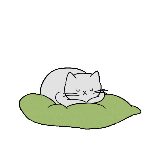 Sleepy Cat Sticker by Incrediville