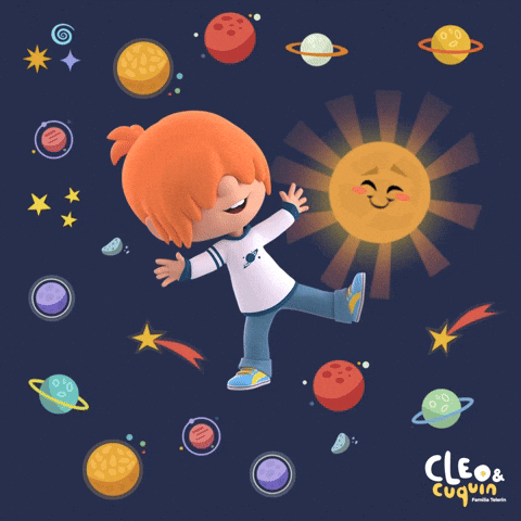Space Sun GIF by Cleo y Cuquín
