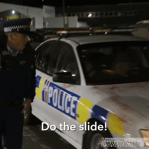 Minogue Car Slide GIF by Wellington Paranormal