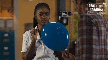 Balloon GIF by Death In Paradise