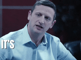TV gif. Tim Robinson in I Think You Should Leave strains his neck as he tilts his head and speaks emphatically, saying, "It's illegal for you to ask me that."