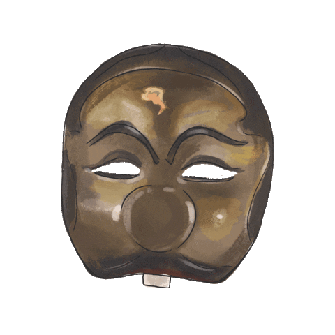 Mask Clown Sticker by Asian Civilisations Museum