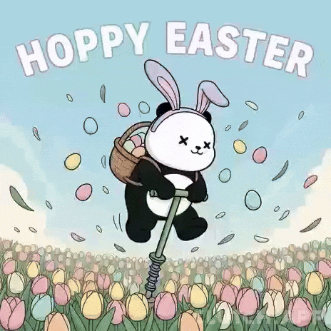 Easter Bunny GIF by Kanpai Pandas