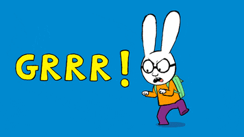 Scared Fun GIF by Simon Super Rabbit
