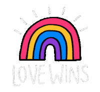Love Is Love Gay Sticker by Rainbow Brains